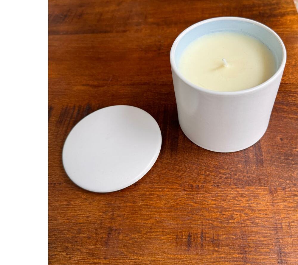 Jonathan Adler Fleur De Sel White Ceramic Jar-Lid Refill Scented Candle NEW